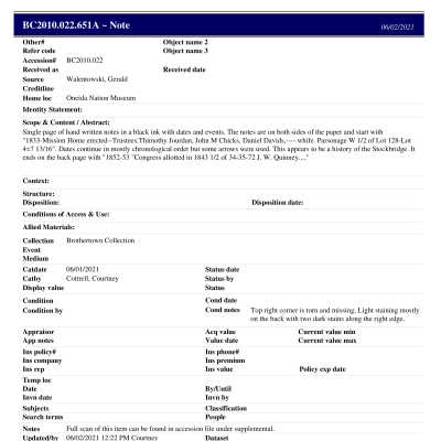 BC2010.022.651A PP: Past Perfect Summary from 2021