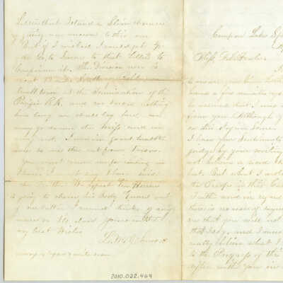Correspondence to Miss A. L. Fowler from L. M. Johnson -- Apr 1863