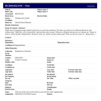 BC2010.022.674C PP: Past Perfect Summary from 2021