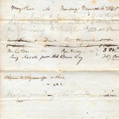 Way Bill March 6, 1848