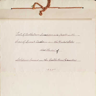 List of Soldiers in Wars, Ranks, and Status -- 1935
