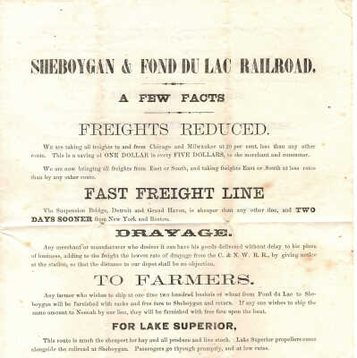 Sheboygan &Fond du Lac Railroad