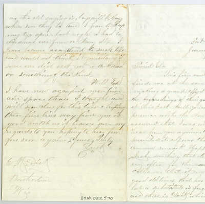 Correspondence to E. M. Dick fro Leesh-- Jan 1876