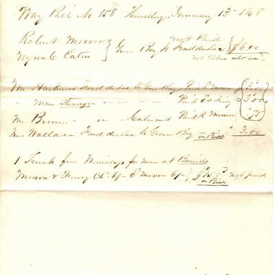 Way Bill Jan 13, 1848