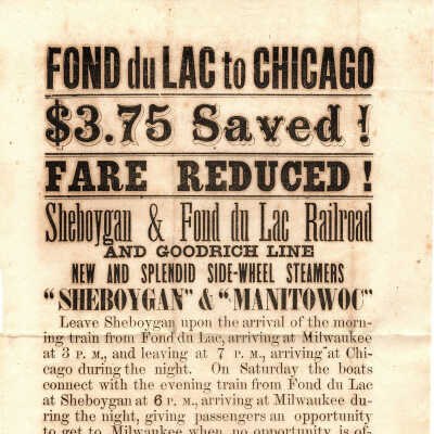Train from Fond Du Lac to Chicago