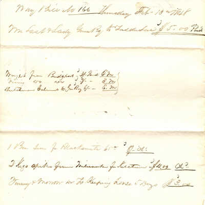 Way Bill Feb 10, 1848