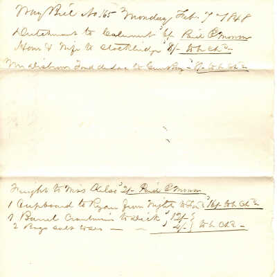 Way Bill Feb 7, 1848