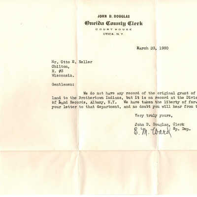 Correspondence to Mr. Otto E. Heller from E. M. Ward -- March 1950
