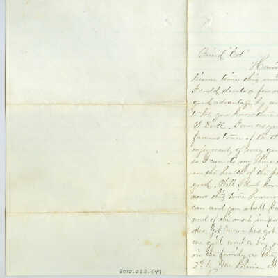 Correspondence to E. M. Dick from J. W. Dick -- Sep 1867