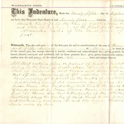 J. H. Haight and Wife to Alexander Fowler -- Dec 1874