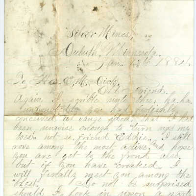 Correspondence to E. M. Dick