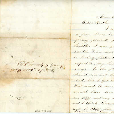 Correspondence to Assa Dick from Edgar M. Dick -- Dec 1862