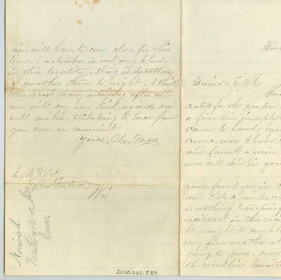 Correspondence to E. M .Dick -- Feb 1875