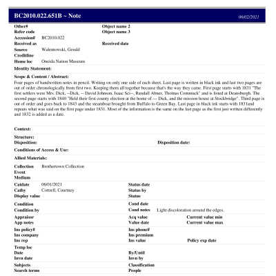 BC2010.022.651B PP: Past Perfect Summary from 2021