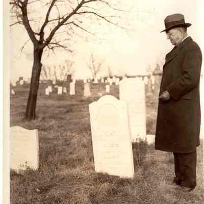"Dr. Le Grand at Grave of William Dick"