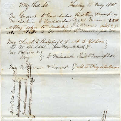 Way Bill May 11, 1848