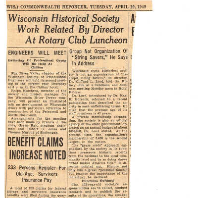 Commonwealth Reporter April 19, 1949