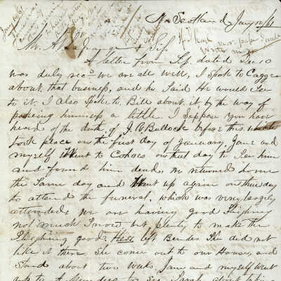 Correspondence to Mr. LaGrange -- Jan 1861