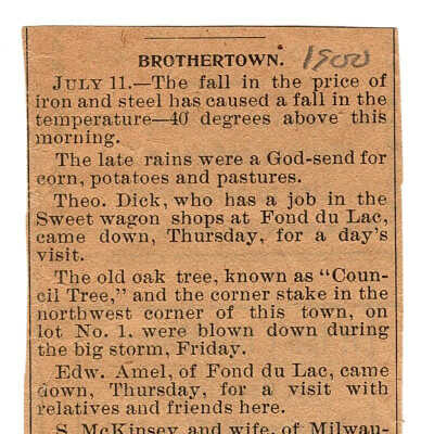 Brothertown July 11 1900