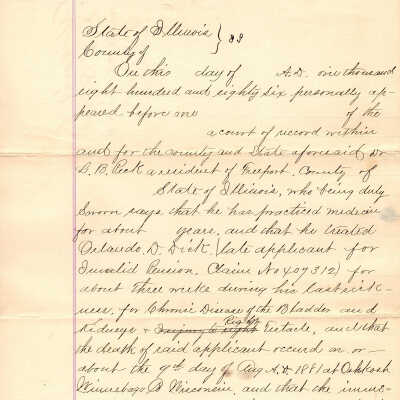 Affidavit of Dr. L. B. Peck