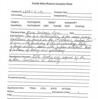 A2001.004.136 accession sheet