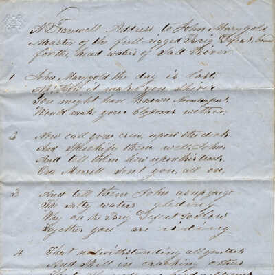 "Farewell Address to John Marygold"