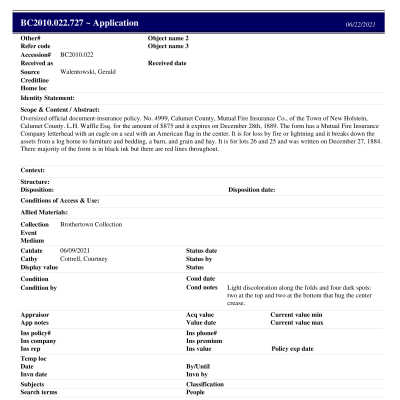 BC2010.022.727 PP: Past Perfect Summary from 2021