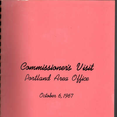 Commissioner's Visit, Portland Area Office, October 6, 1967