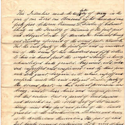 O. D. Fowler to Abigail Fowler Deed -- May 1845