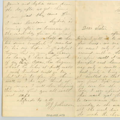 Correspondence addressed to MRs. Agnes L. Fowler from Jane -- Sep 1901