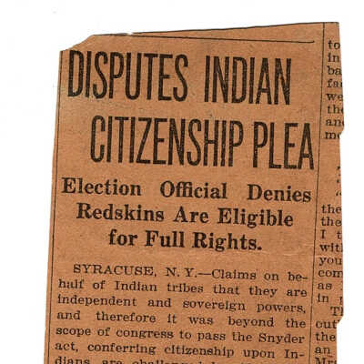 "Disputes Indian Citizenship Plea: Election Official Denies Redskins are Eligible for Full Rights"