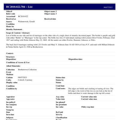 BC2010.022.704 PP: Past Perfect Summary from 2021