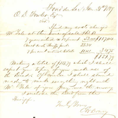 To O. D. Fowler Jan 1857