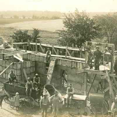 Men building