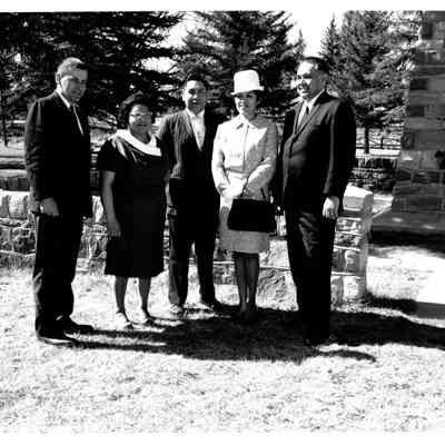 Robert Bennett and group outside
