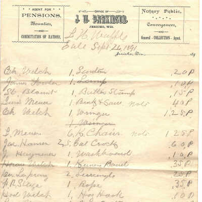 L. H. Waffle to Office of J. W. Parkinson