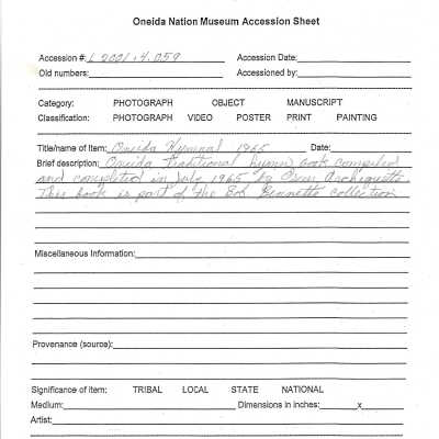 A2001.004.059 accession sheet