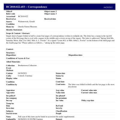 BC2010.022.453 PP: Past Perfect Summary from 2021