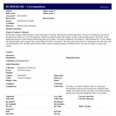 BC2010.022.462 PP: Past Perfect Summary from 2021