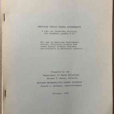 American Indian Tribal Governments