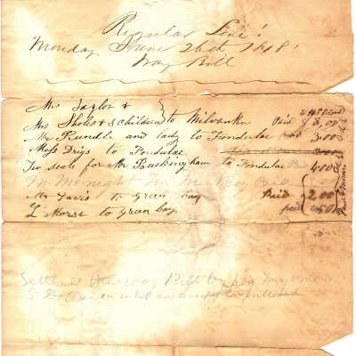 Way Bill June 26, 1848