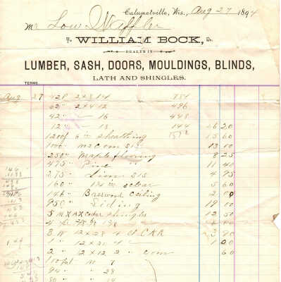 Mr. Lou Waffle to William Bock