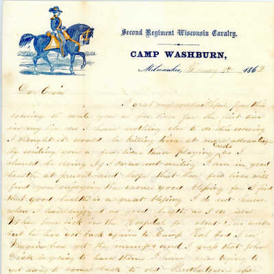 Correspondence to Camp Washburn -- Feb 1862