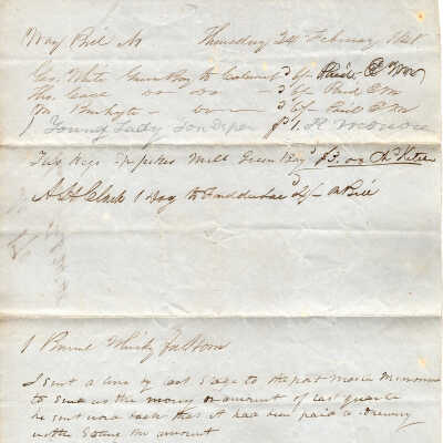 Way Bill Feb 24, 1848