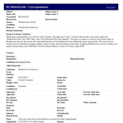 BC2010.022.626 PP: Past Perfect Summary from 2021