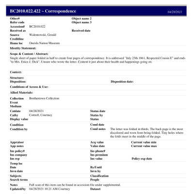 BC2010.022.422 PP: Past Perfect Summary from 2021