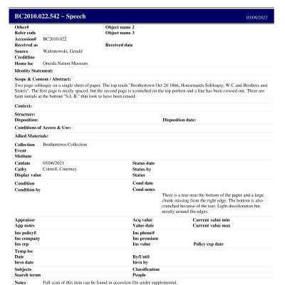 BC2010.022.542 PP: Past Perfect Summary from 2021