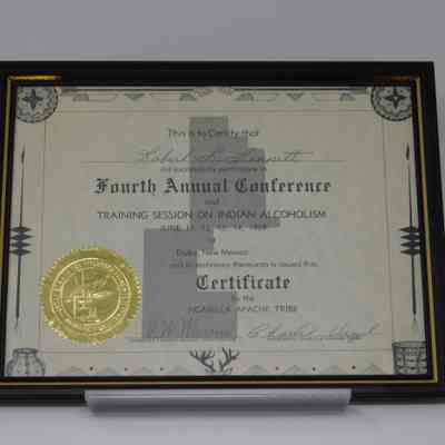 Robert "Bob" Bennett Certificate