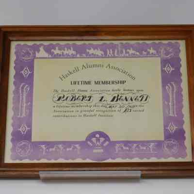 Robert "Bob" Bennett Certificate