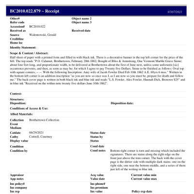 BC2010.022.879 PP: Past Perfect Summary from 2021